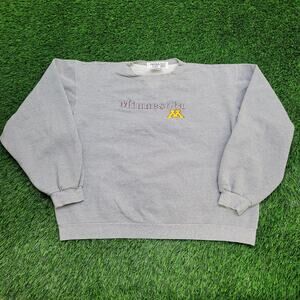 Vintage Minnesota Sweatshirt Women L 25x22 Baggy Oversized